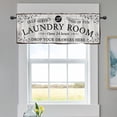 thumbnail image 1 of Funny Laundry Room Curtains Valance for Windows, Vintage Farmhouse Short Half Topper Rod Pocket, Self-Service Loads of Fun Quotes Home Living Room Bedroom Door Decor 54, 1 of 6
