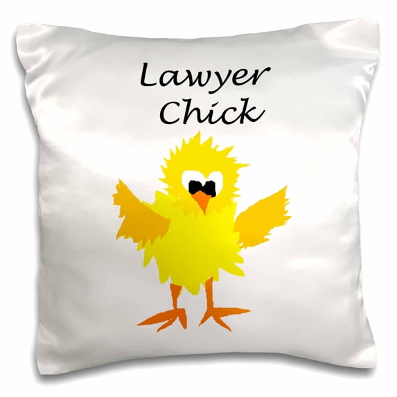 3drose, Funny Lawyer Chick Work Cartoon, 16x16 inch Pillow Case