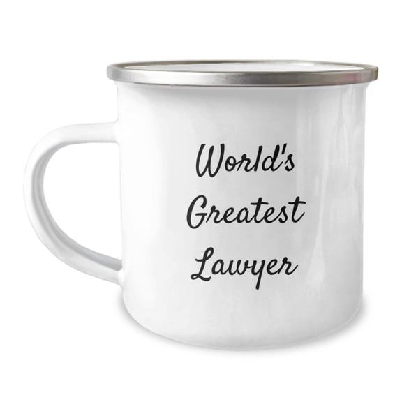Funny Lawyer Gifts from Friends Unique Birthday Present for World's Greatest Lawyer Camping Mug