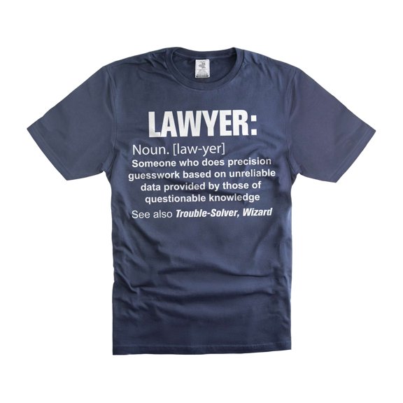 Funny Lawyer Shirts, Lawyer Definition Tees, Lawyer Gifts, Attorney Shirt, Law School Tees (X-Large Navy Blue)
