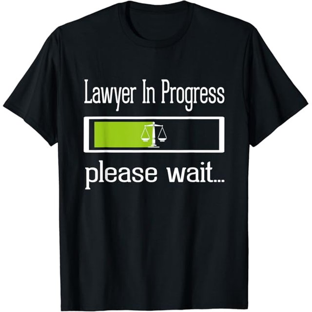 Funny Lawyer in Progress Law School Student apparel gift TShirt