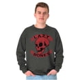 thumbnail image 1 of Funny Lazy Bones Skull Pun Humor Sweatshirt for Men or Women Brisco Brands X, 1 of 5