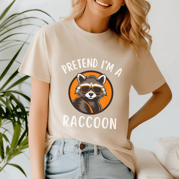 Funny Lazy Im A Raccoon Costume Shirt, Spooky Season Tee, Happy Halloween , Ghost Pumpkin Tshirt, Funny Holiday Gift,Horror Witchy