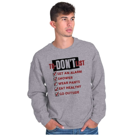 Funny Lazy Life To Don't List Unisex Plus Fleece Graphic Sweatshirt Brisco Brands 4X