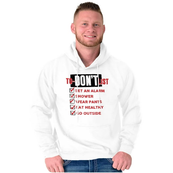 Funny Lazy Life To Don't List Unisex Plus Fleece Graphic Hoodie Brisco Brands 3X