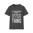 thumbnail image 1 of Funny Lazy Retirement Graphic Novelty Question Tees, 1 of 4