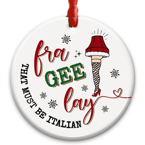 Funny Leg Lamp Christmas Ornament 2025 - Hilarious Tree Decoration for Fans of Classic Holiday Movies, Unique Red Leg Lamp Xmas Ornament, Funny Gift for Friends undefined