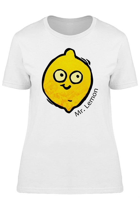 Funny Lemon Face T-Shirt Women -Image by Shutterstock, Female Large