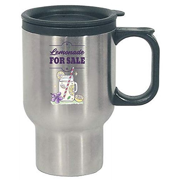 Funny Lemonade - For Sale - Beverage Juice Lemon Drink Humor - Stainless Steel Travel Mug