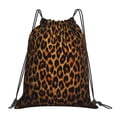 thumbnail image 1 of Funny Leopard Animal Print Drawstring Backpack Sackpack String Bag Cinch Waterproof Bags for Gym Sports Yoga Travel Beach Swimming shopping, 1 of 1