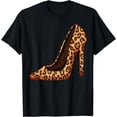thumbnail image 1 of Funny Leopard Animal Print High Heels Gift Women Stiletto T-Shirt, 1 of 3