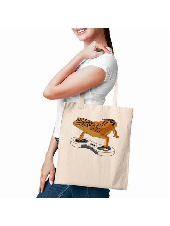 Funny Leopard Gecko Bearded Dragon Gift Kids Cool Gamers Tote Bags