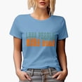 thumbnail image 1 of Funny Less People, More Dogs, Dog Lover Quote, Groovy Retro Wavy Text Merch Gift, Baby Blue T-Shirt, Medium, 1 of 5