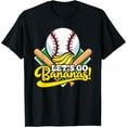thumbnail image 1 of Funny Let閳ユ獨 Go Bananas Baseball T-Shirt, 1 of 3