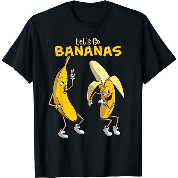 Funny Let's Go Bananas Gift Kids Boys Girls Cute Fruit Dance T-Shirt