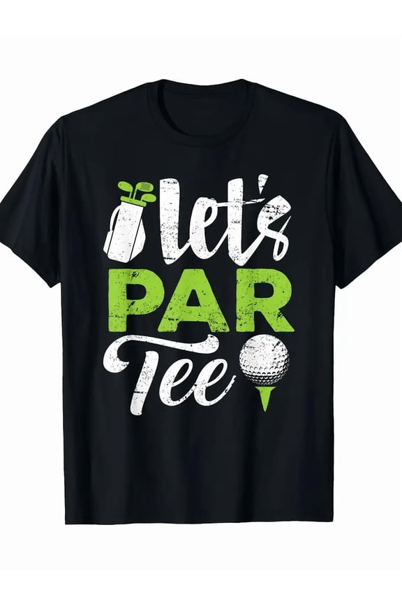 Funny Let's Par Tee Golfing Unisex Graphic Short Sleeve T-Shirt