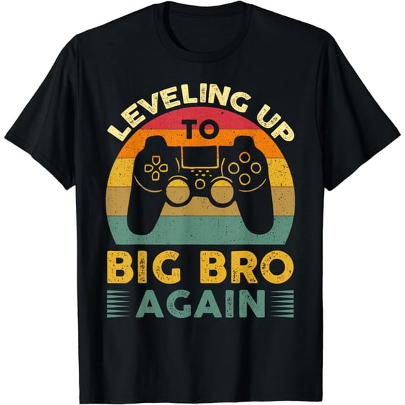Funny Leveling Up To Big Bro Again Vintage Big Brother Again T-Shirt
