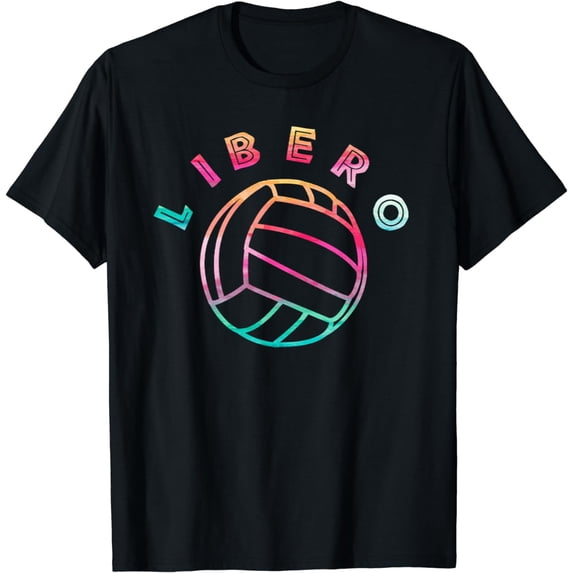 Funny Libero Volleyball Defensive Player Position Colorful T-Shirt