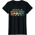 thumbnail image 1 of Funny Life Is Full Of Important Choices Vintage Golf Golfer T-Shirt, 1 of 3