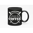 thumbnail image 1 of Funny Lifeguard, Fueled by Coffee Humor, Men & Women Lifeguards, Black 11oz Ceramic Mug, 1 of 5