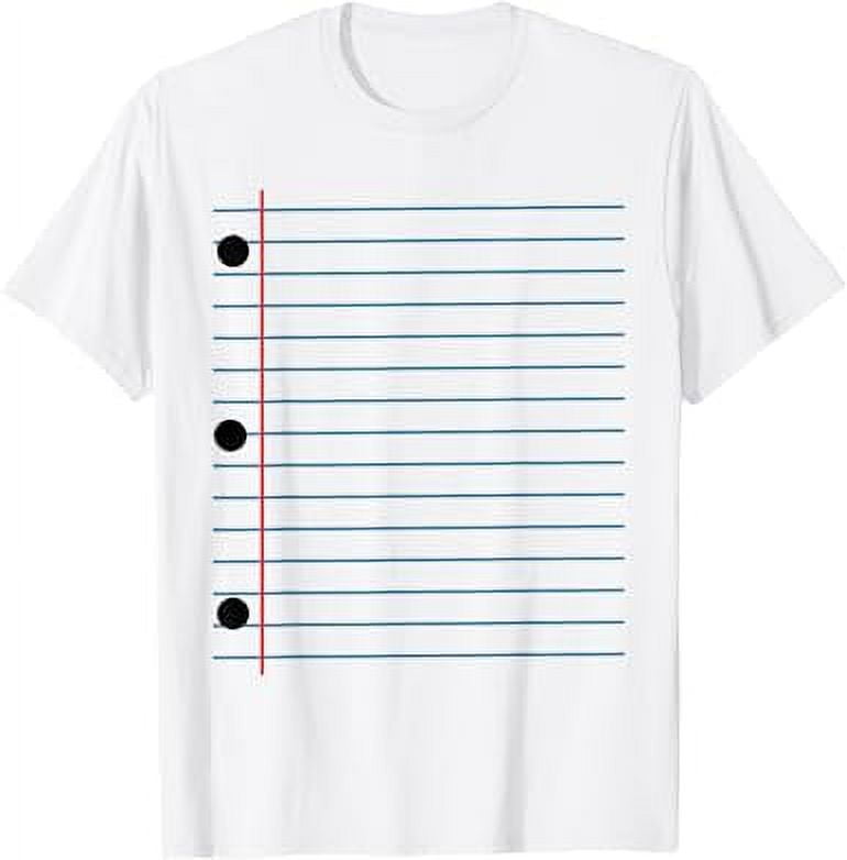 Funny Lined Notebook Paper Group Halloween Costume TShirt