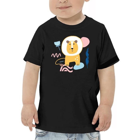 Funny Lion Doodle T-Shirt Toddler -Image by Shutterstock,  5 Toddler