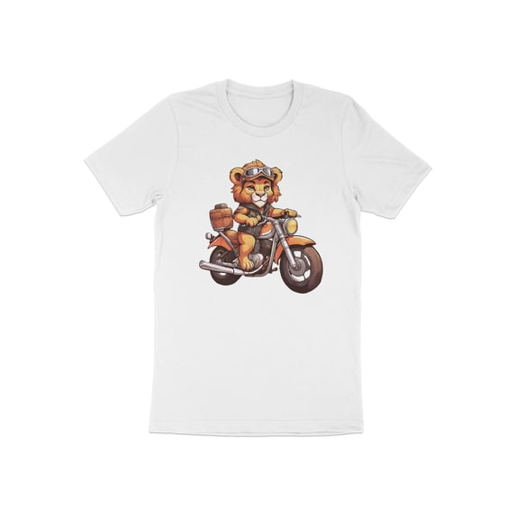 Funny Lion Riding Motorcycle Bike Lover Gift for Men Women T-Shirt Lion Animal Motorcycle Birthday Holiday Presents Tshirt