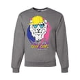 thumbnail image 1 of Funny Lion Tiger King Hey All You Cool Cats and Kittens | Mens Animal Lover Crewneck Graphic Sweatshirt, Heather Grey, Small, 1 of 3