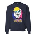 thumbnail image 1 of Funny Lion Tiger King Hey All You Cool Cats and Kittens | Mens Animal Lover Crewneck Graphic Sweatshirt, Navy, 2XL, 1 of 3