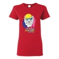 thumbnail image 1 of Funny Lion Tiger King Hey All You Cool Cats and Kittens | Womens Animal Lover Graphic T-Shirt, Red, Medium, 1 of 3