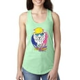 thumbnail image 1 of Funny Lion Tiger King Hey All You Cool Cats and Kittens | Womens Animal Lover Jersey Racerback Tank Top, Mint, Large, 1 of 3