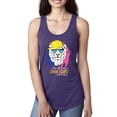 thumbnail image 1 of Funny Lion Tiger King Hey All You Cool Cats and Kittens | Womens Animal Lover Jersey Racerback Tank Top, Purple Rush, Large, 1 of 3