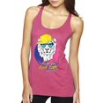 thumbnail image 1 of Funny Lion Tiger King Hey All You Cool Cats and Kittens | Womens Animal Lover Premium Tri-Blend Racerback Tank Top, Vintage Pink, Large, 1 of 3