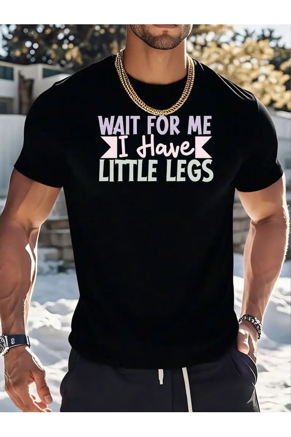 Funny Little Legs Running Joke Men Runner Breathable Cotton T-Shirt