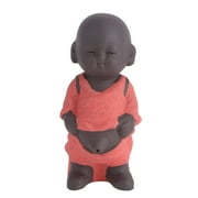 Funny Little Zen Monk Statue Desktop Buddha Ornament Tea Ceremony Accessory