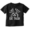 thumbnail image 1 of Funny Live Fast East Trash Raccoon Toddler Boy Girl T Shirt Infant Toddler Brisco Brands 6M, 1 of 1