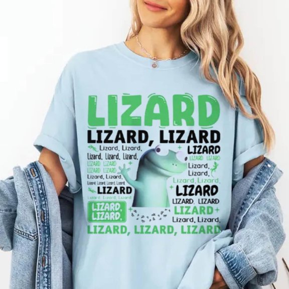 Funny Lizard Graphic T-Shirt – Quirky Animal Tee for Men & Women – Weirdcore Inspired Humor Shirt