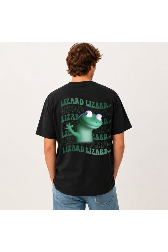Funny Lizard Graphic T-Shirt, Unisex Classic Fit Meme Tee
