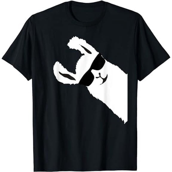 Funny Llama Alpaca With Sunglasses T-Shirt