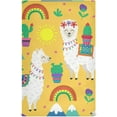 thumbnail image 1 of Funny Llama Cacti Dish Towels Set of 4, Rainbow Sun Cartoon Washable Tea Towels Dishcloths Lint-Free 18x28 Inch Fast Drying for Kitchen Restaurant Bar Clean, 1 of 7
