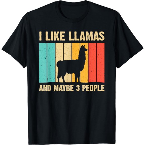 Funny Llama Design For Kids Men Women Alpaca Lover Farming T-Shirt