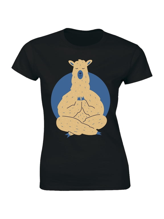 Funny Llama Doing Yoga - Focus Calm And Relax Women's Gift T-Shirt