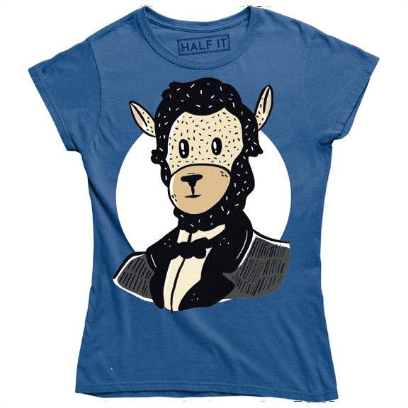 Funny Llama Llama Dressed Up As President Abraham Lincoln Women's T-Shirt