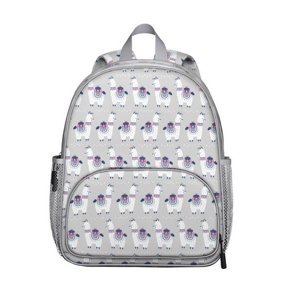 Funny Llama Student Backpack – Adorable Cartoon Alpaca Pattern with Kawaii Design, Lightweight and Durable for School