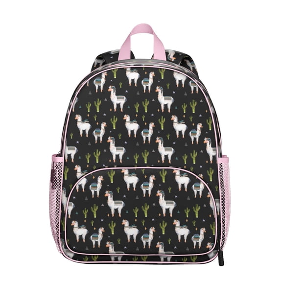 Funny Llama Student Backpack – Adorable Cartoon Alpaca Pattern with Kawaii Design, Lightweight and Durable for School