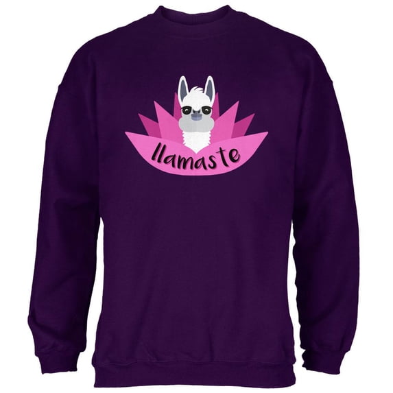 Funny Llamaste Yoga Llama Namaste Mens Sweatshirt Purple 2XL