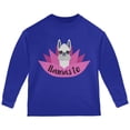 thumbnail image 1 of Funny Llamaste Yoga Llama Namaste Toddler Long Sleeve T Shirt Royal 3T, 1 of 1