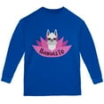 thumbnail image 1 of Funny Llamaste Yoga Llama Namaste Youth Long Sleeve T Shirt Royal YSM, 1 of 1
