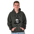thumbnail image 1 of Funny Locals Only Grim Reaper Skull Hoodie Sweatshirt Women Men Brisco Brands 2X, 1 of 5