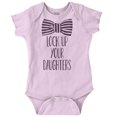 thumbnail image 1 of Funny Lock Up Your Daughters Bowtie Bodysuit Jumper Boys Infant Baby Brisco Brands 18M, 1 of 7